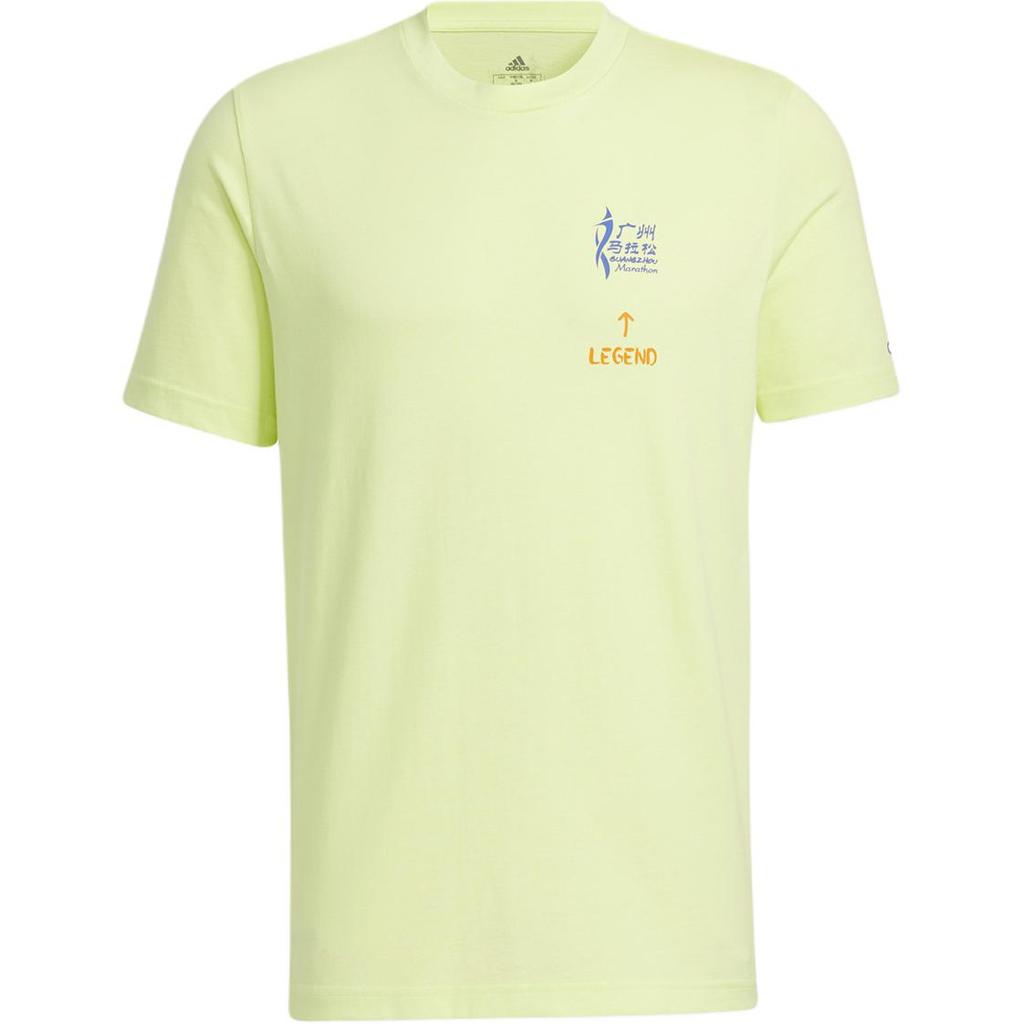 Adidas T Shirts Men's Yellow Crew Neck Moderate HG5543