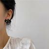 Серебряная игла краска маленький цветок любовь гвоздики серьги простой Мори маленький свежий темперамент серьги модный стиль гвоздики серьги женщины