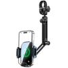 Aluminum Car Phone Holder Rearview Mirror 360 Rotating Mount With Clamp Fit Universal Smartphone Stand