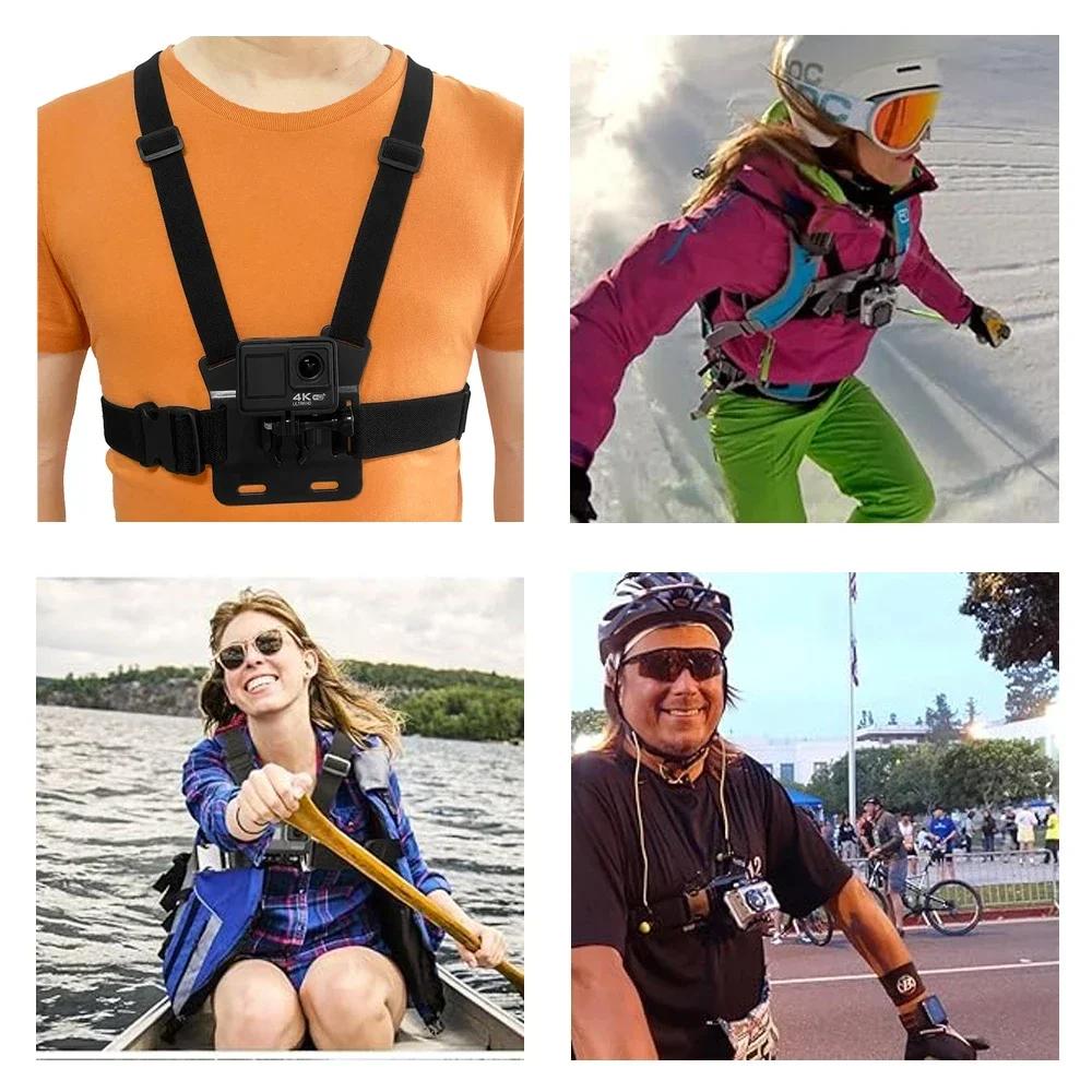 Нагрудный ремень для смартфона, регулируемое крепление для мобильного телефона Gopro Hero 12 11 10 9 Insta360 X3 DJI Action 3, аксессуары для камеры