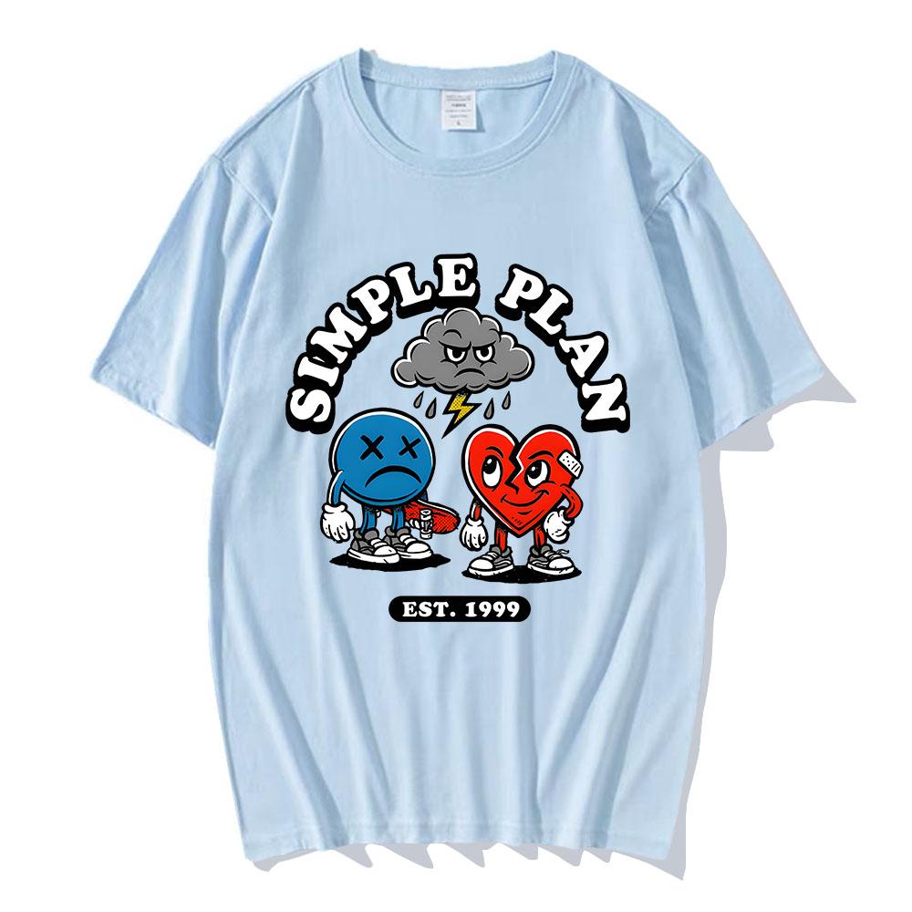 3 ICON CHARACTER T-SHIRT SIMPLE PLAN Band Design Print Tshirts Short Sleeve Cotton O-neck Women Tees Graphic Merch Summer Loose