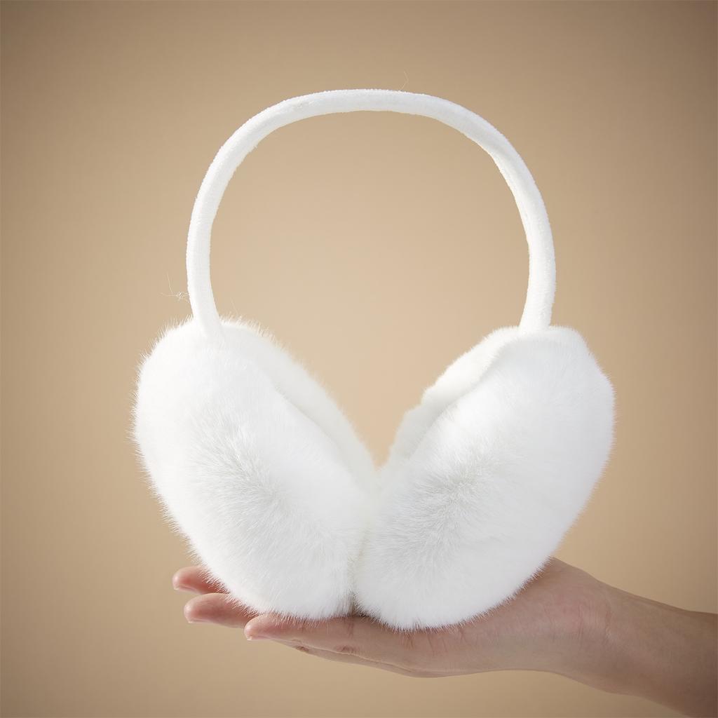 Высококачественные наушники из искусственного меха кролика, теплые зимние наушники, меховые наушники унисекс для взрослых, утепленные, складные