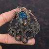 Watermelon Tourmaline Pendant Copper Wire Wrapped Pendant Handmade Octopus Pendant Copper Wire Jewelry Genuine Gemstone Pendant Gift For Her