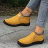 Женские хлопковые туфли, Зимние ботинки большого размера, Хлопковые ботинки на флисе, Женские ботильоны, Защищающие от холода и сохраняющие тепло