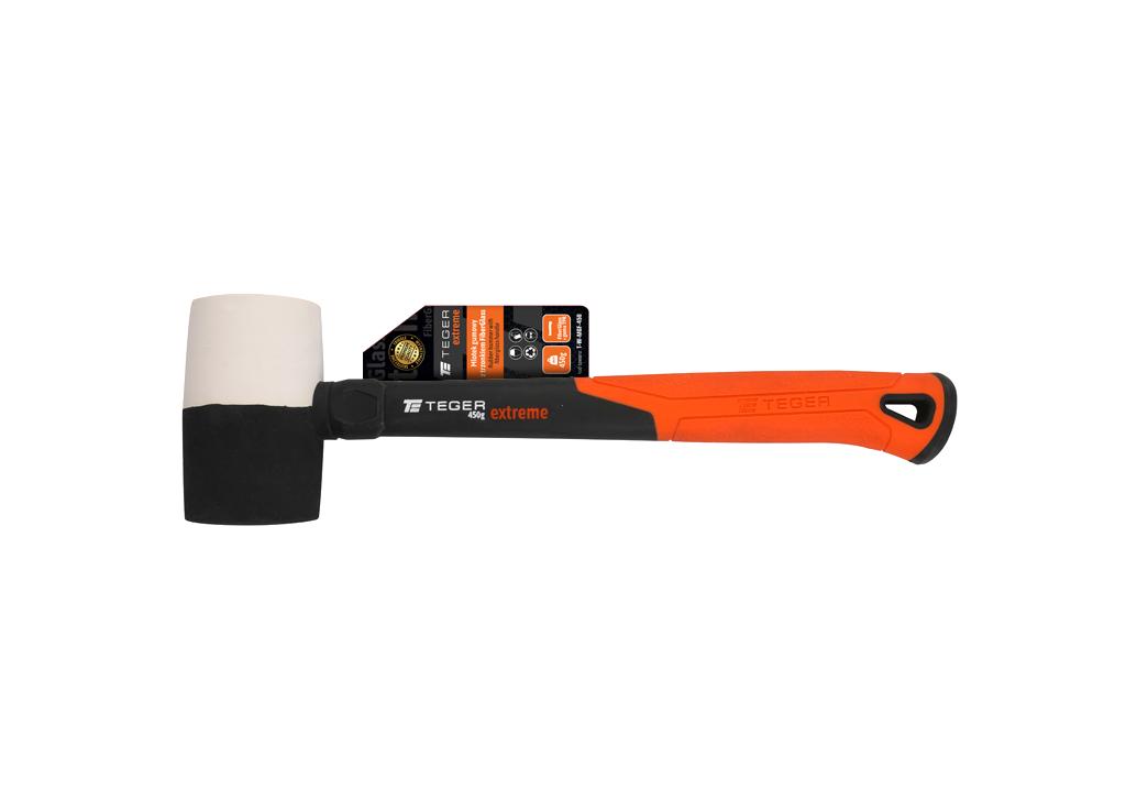 Rubber hammer with fiberglass handle 450 Extreme / TEGER