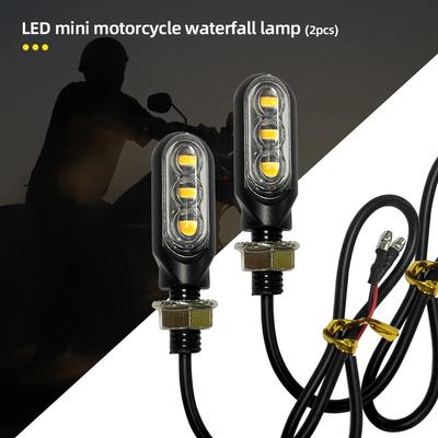 Универсальные 12V мигающие поворотники Мини светодиодные фонари для мотоцикла Задний указатель поворота Стоп-сигнал для Cafe Racer Honda BMW Yamaha