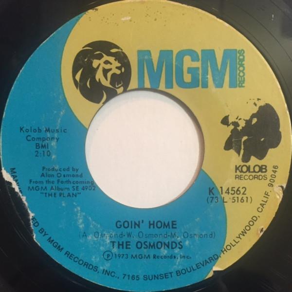 7-дюймовая пластинка OSMONDS Goin Home Are You Up There K14562 MGM 1973 США Рок Б/у