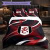 Fulham Football 3 Piece Bedding Set Soft Duvet Cover Set with Pillowcases Printed Bedroom Decor Set for Home