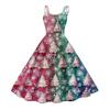 Women's Fashion Christmas  Printed Sexy Strapless Gothic Cocktail Dress Punk, Vintage Dress.