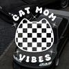 Высококачественная водостойкая декоративная наклейка на автомобиль 'CAT MOM VIBES' Очаровательная наклейка для автомобиля с индивидуальностью