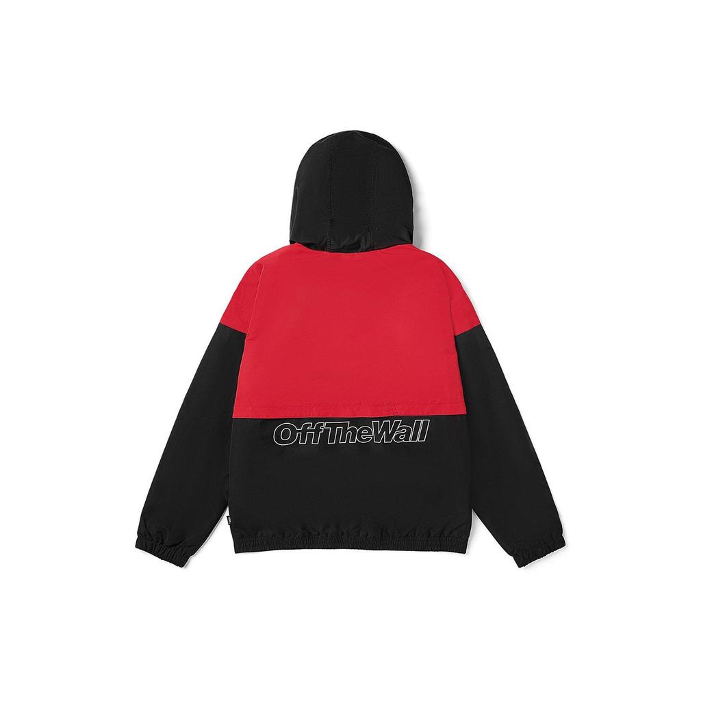 Vans Color Block Letter Print Sports Hoodie Jacket Unisex Jackets Red VN0A489VIZQ