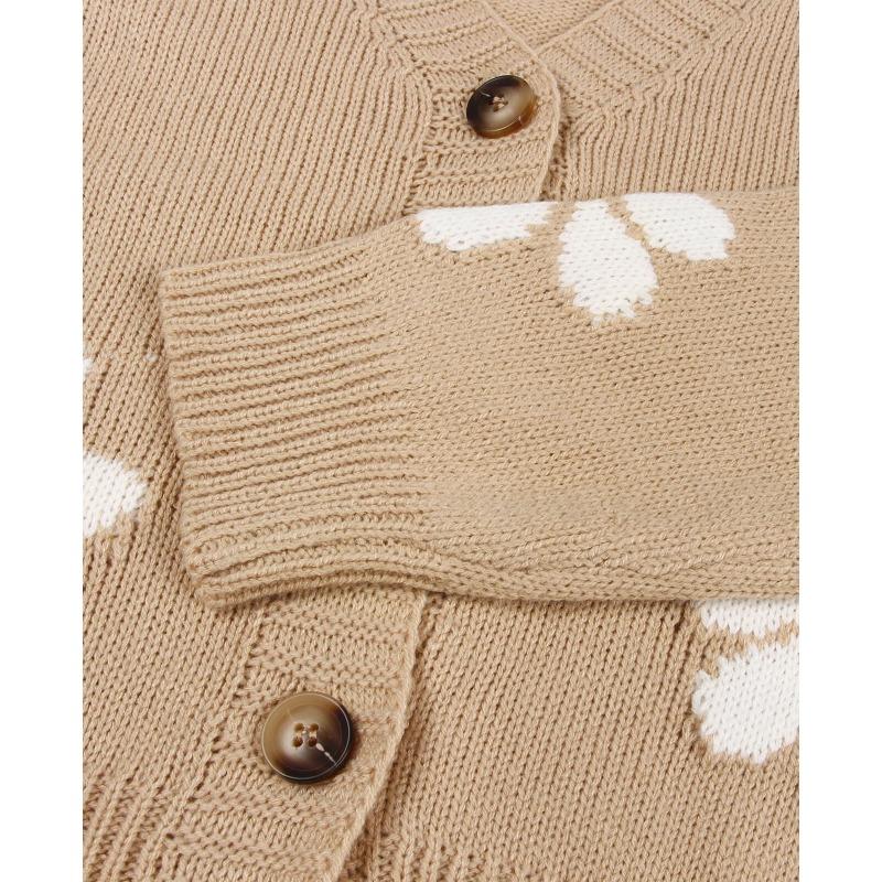 Women's Autumn and Winter Loose Knit Casual Cardigan Button Sweater