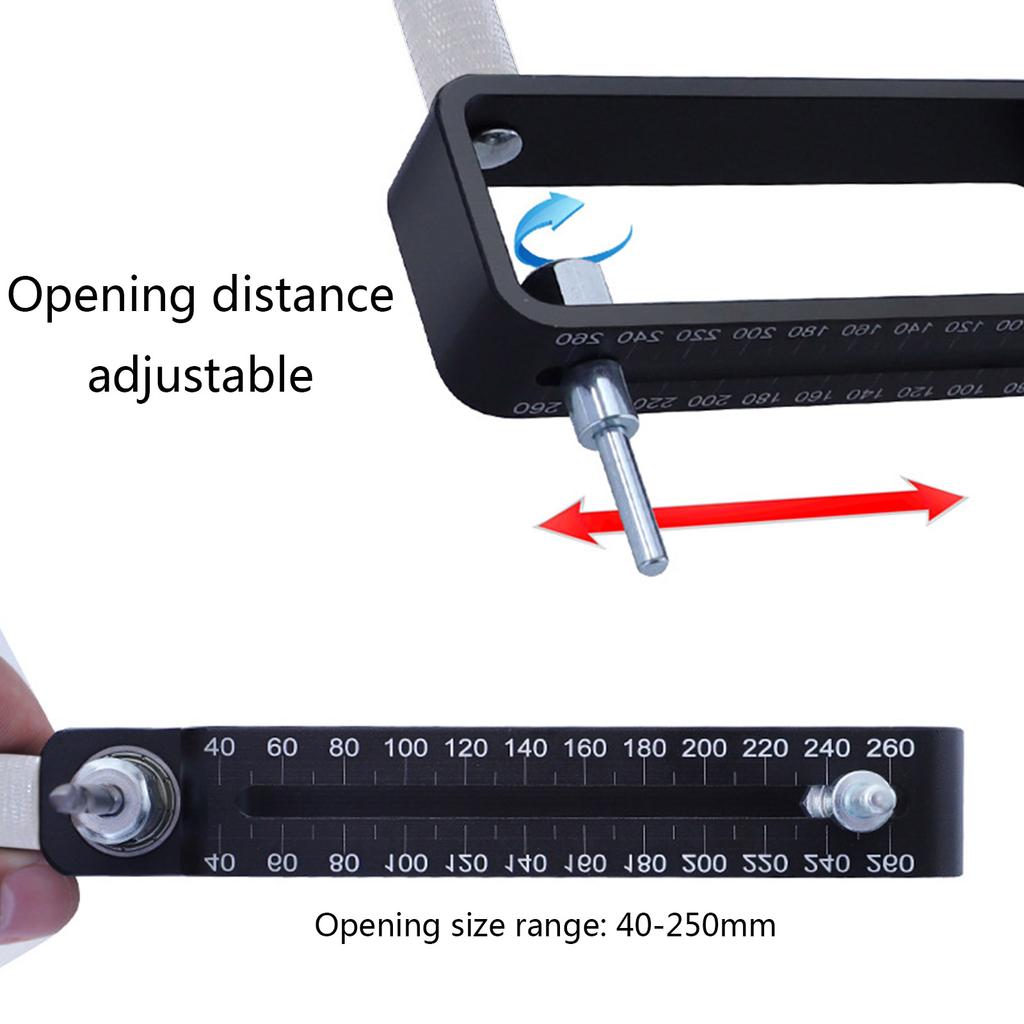 Adjustable Hole Opener Diameter 40-250mm/1.57-9.84'' Multifunctional Hole Cutter Woodworking Tools for Gypsum Board