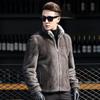 Haining Imitation Mink Coat Men'S Fur Imitation Mink Coat Stand-Up Collar Imitation Colored Mink Imitation Velvet Youth