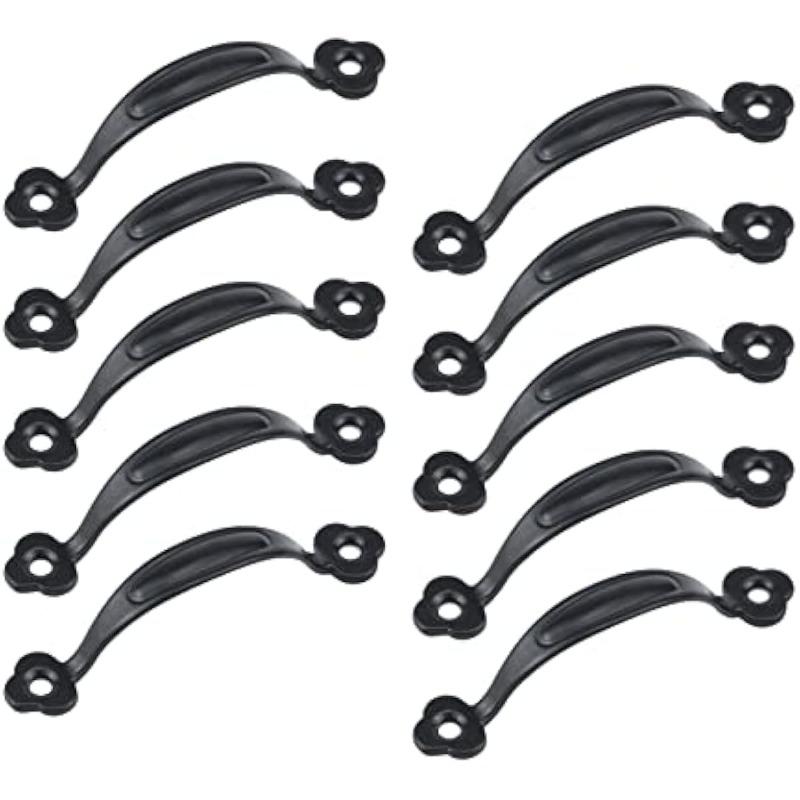2.6-Inch (6.6cm) Cabinet Hardware Handle Pull, Zinc Alloy Sliding Door Handles for Gates Cabinet Drawer Door, Black, Pack of 10