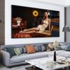 Рисунок картина маслом Уличная фотография длинноногая женская модель искусство холст картина гостиная коридор офис украшение дома фреска без рамки