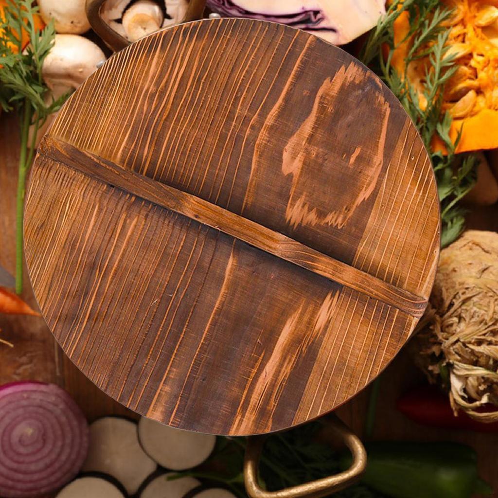 Деревянная крышка для кастрюли ручной работы для безопасного приготовления пищи на открытом воздухе