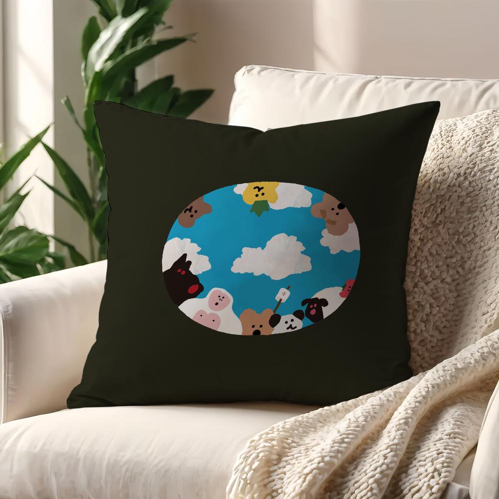 Cartoon D-Dinotaengs Cute kawaii cushion cover Pillow Cover Home Sofa living Decoration Room Office Car Nordic Simplicity