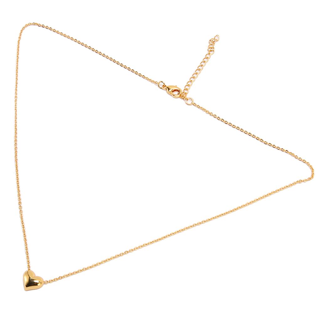 Women Necklace Heart Shape Pendant Gold Plating Fashionable Lady Necklace for Daily Party Dating
