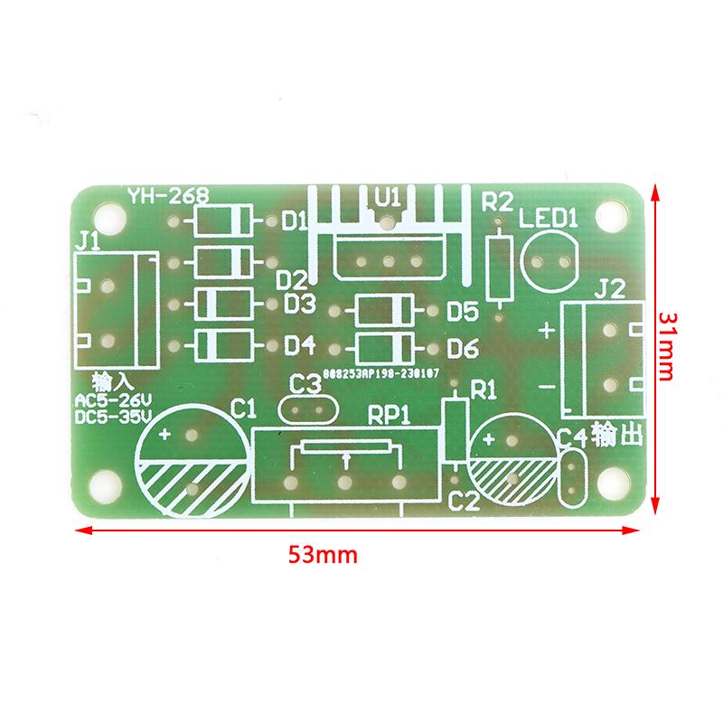 LM317 Continuous Adjustable Power Supply Kit DC Circuit Experiment Electronic Component DIY Teaching Training Part