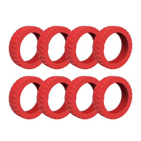 8Pcs Silicone Luggage Wheel Cover Scratch-Free Noise Reduction 8-Spinner Wheel Carry-on Suitcase Caster Protector Cover Travel Luggage Accessories