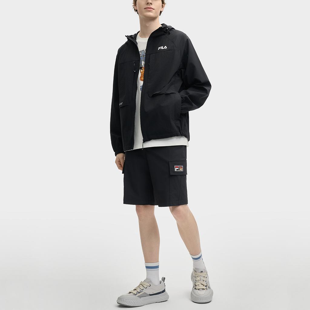 Fila Оригинальная модная повседневная плетеная куртка с капюшоном для мужчин Legendary-Blue F11M529705F-NV