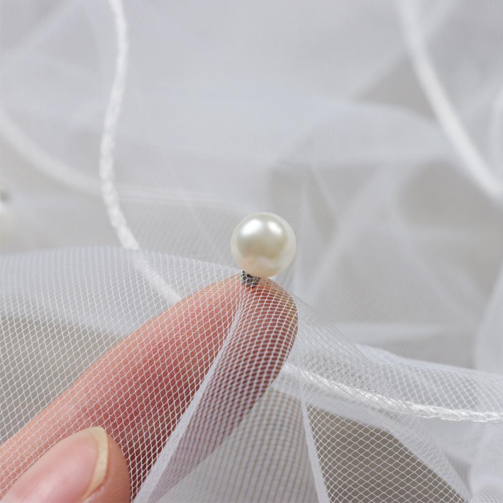 Аксессуары Двухслойная Короткая Простая Белая Айвори Свадебная Фата Свадебная Фата Женская Тюль С Гребнем