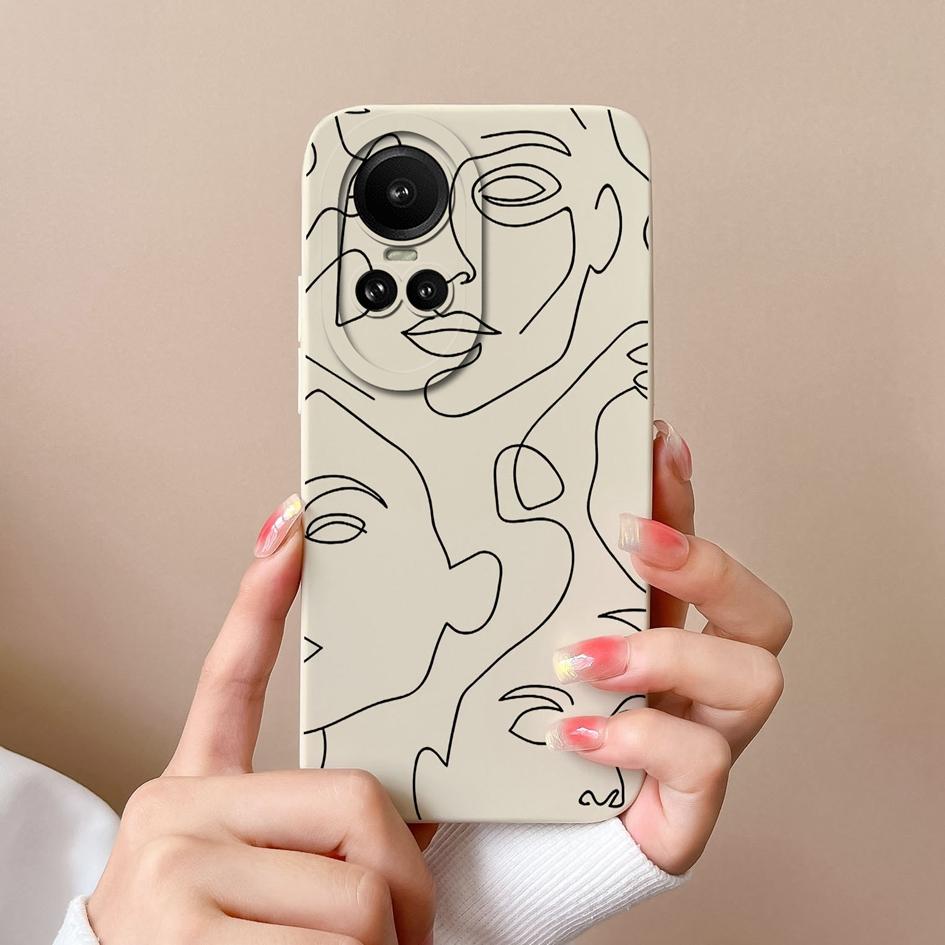 Для Oppo Reno 7 8 10 Pro 5G 2 3 4 5 6 Lite чехол модный противоударный жидкий мягкий силикон черный, белый цвет квадратный защитный чехол для камеры для бампера Oppo