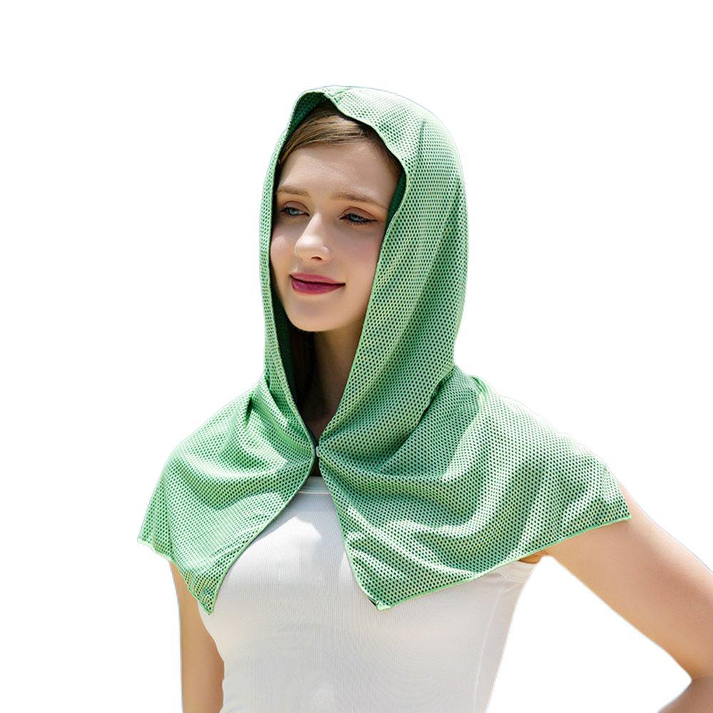 Дышащая U-образная толстовка с капюшоном для пляжа UPF50+, приятное для кожи охлаждающее полотенце для лета