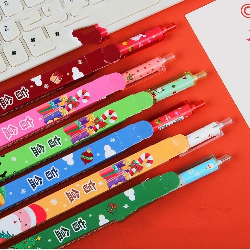 Press Gel Pen Cartoon Black Ink Gel Pen New Signature Pen Office Accessories