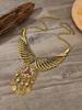 Vintage Inspired Ethnic Coin And Tassel Necklace With Wing Design For Daily