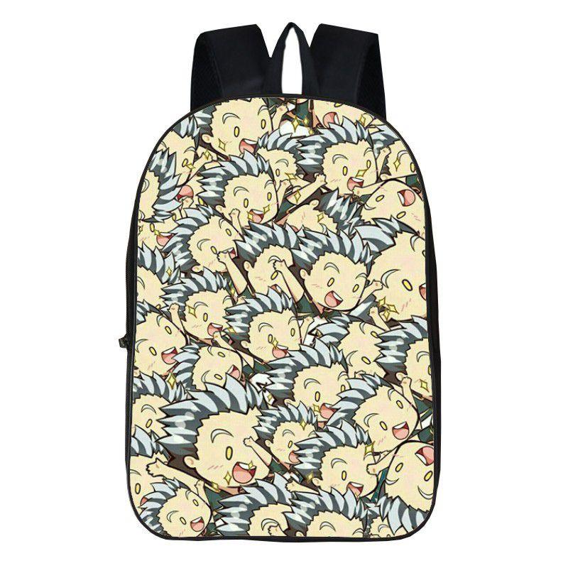 Fashionable Karasuno High School Backpack With Anime Haikyuu Print And Easy-clean Fabric