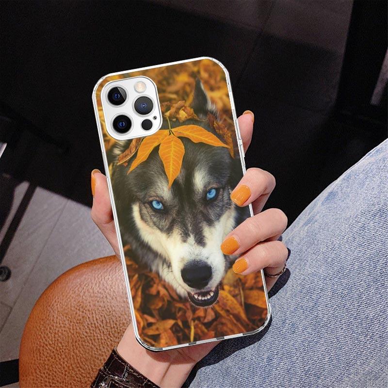 Siberian Husky Dog Phone Case For iPhone 17 Air 16 Pro Max 16E 15 + 14 Plus 11 12 13 Mini 7 8 SE Gift Print Cover Fundas 17 Air