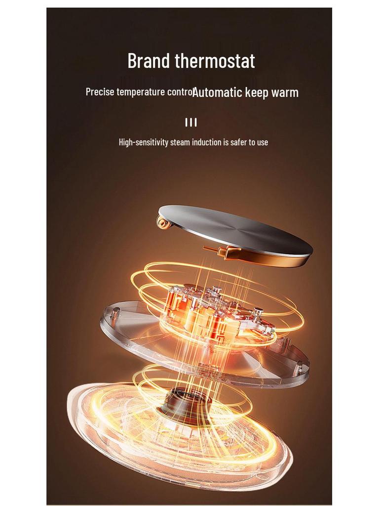 Электрический чайник Malata из нержавеющей стали с двойными стенками и умной изоляцией - Прочный для домашнего использования