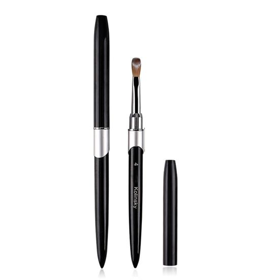 Кисть для дизайна ногтей, УФ-ручка, щетина, мягкая искусственная норка, металлическая многофункциональная гелевая ручка для резьбы