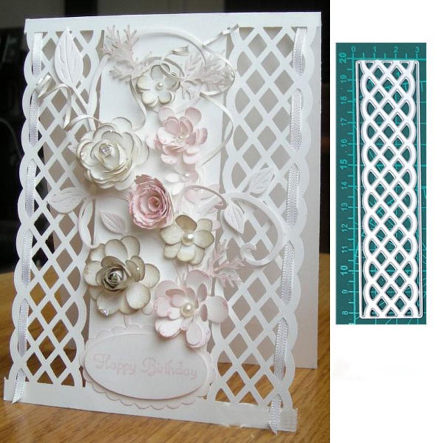 2 шт./набор Вырубные штампы Граница Сердце Клетка Полоска для изготовления открыток, Режущие штампы, Металлическая форма для вырубки, Штампы для скрапбукинга, DIY Травленый шаблон для тиснения