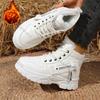 Отпразднуйте Осень и Зиму 2025 Женские теплые ботинки на флисовой подкладке Повседневная платформа Верхняя одежда Хлопковые кроссовки Обувь для женщин