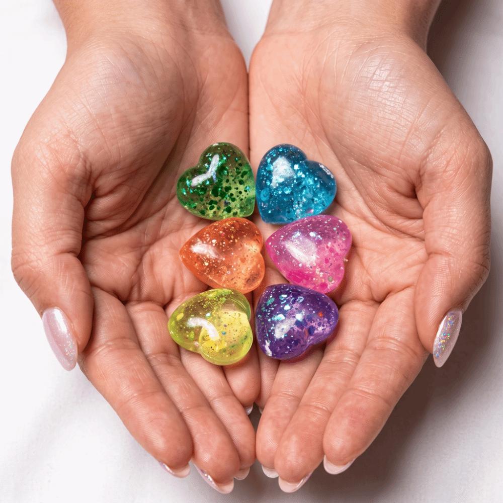 Sequins Love Squeeze Toy Changing Color Heart Slow Rising Toy Fashion Fidget Toy Party Favor