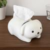 Figure Model Little Dog Tissue Storage Box Anti Drop Little White Dog Model Toy  Home Decoration