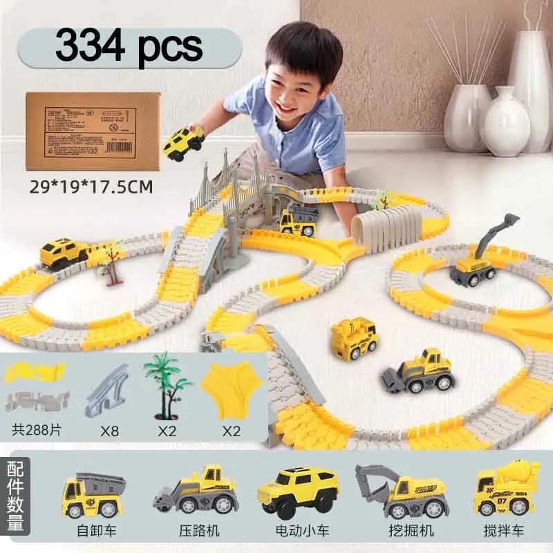 137-467 шт. Детская электрическая игрушечная машинка на трассе Инженерная машина Детские развивающие игрушки Машинка на трассе Игрушки-поезда Для детей Подарок на день рождения