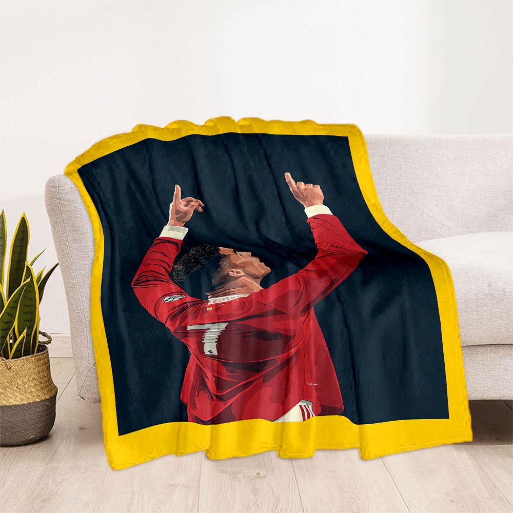 Cristiano Ronaldo Blanket Comfortable Perfect For Chair Bedding Office Four Seasons Universal Stylish Decor Unique Gift For Family And Friends Camping