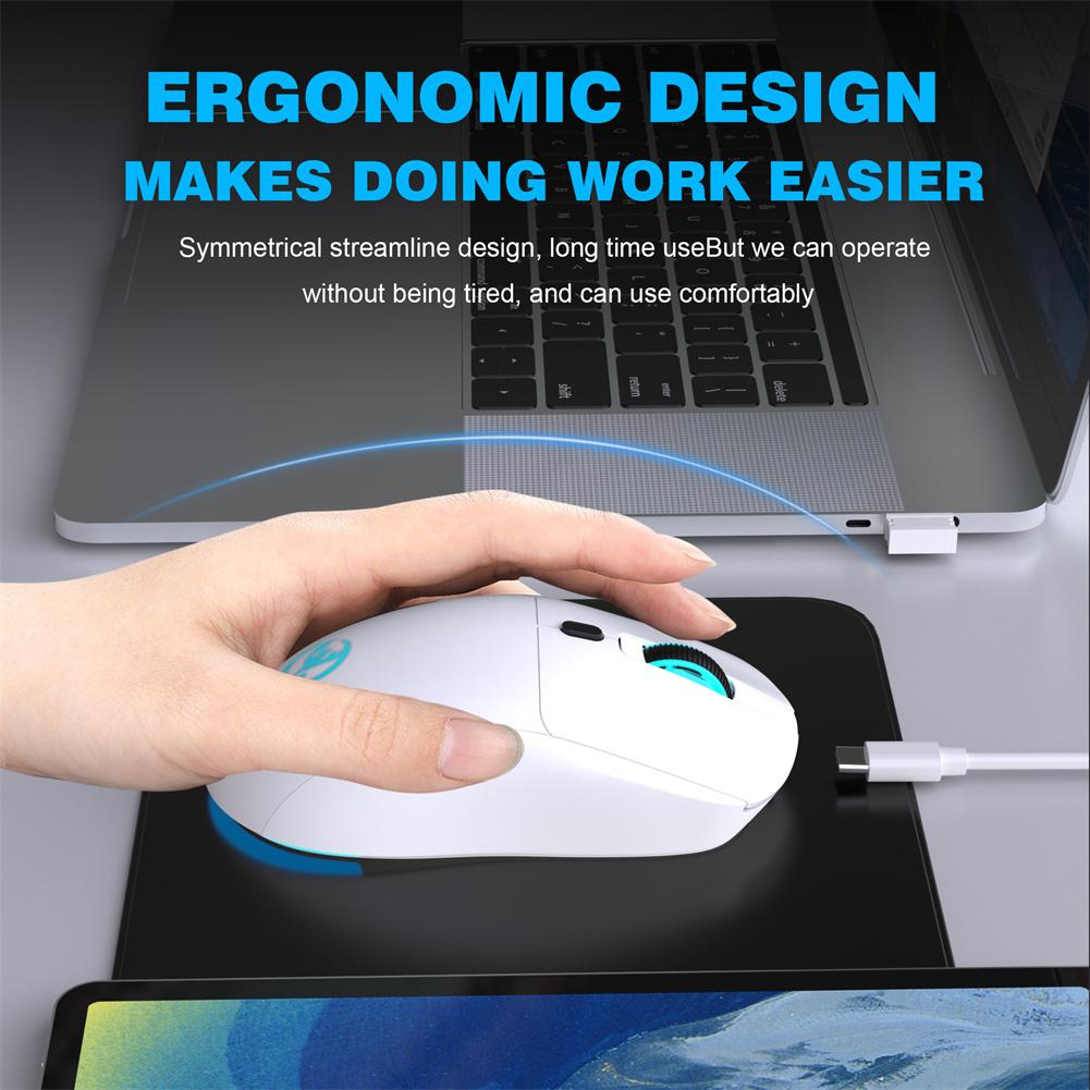 T20 2.4G Wireless Gaming Mouse 7-Color Backlit Ergonomic Mouse 3600 DPI Rechargeable Wireless Computer Mouse For Laptop PC Desktop