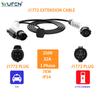 WUFEN 32A 2M/5M/10M Удлинитель для электромобиля J1772 Зарядный J1772 гнездо на Type1 штекер для электромобиля
