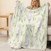 Cartoon Rabbit Flannel Throw Blanket: No-Shedding, Soft Warm Cozy, Decor for Couch, Bed, Outdoor, Halloween & Christmas