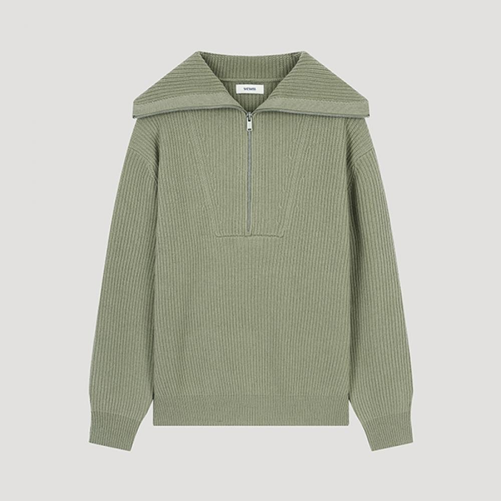 She S miSS Half Zip Up Collar Neck Knit SSkpoo42850 Lk