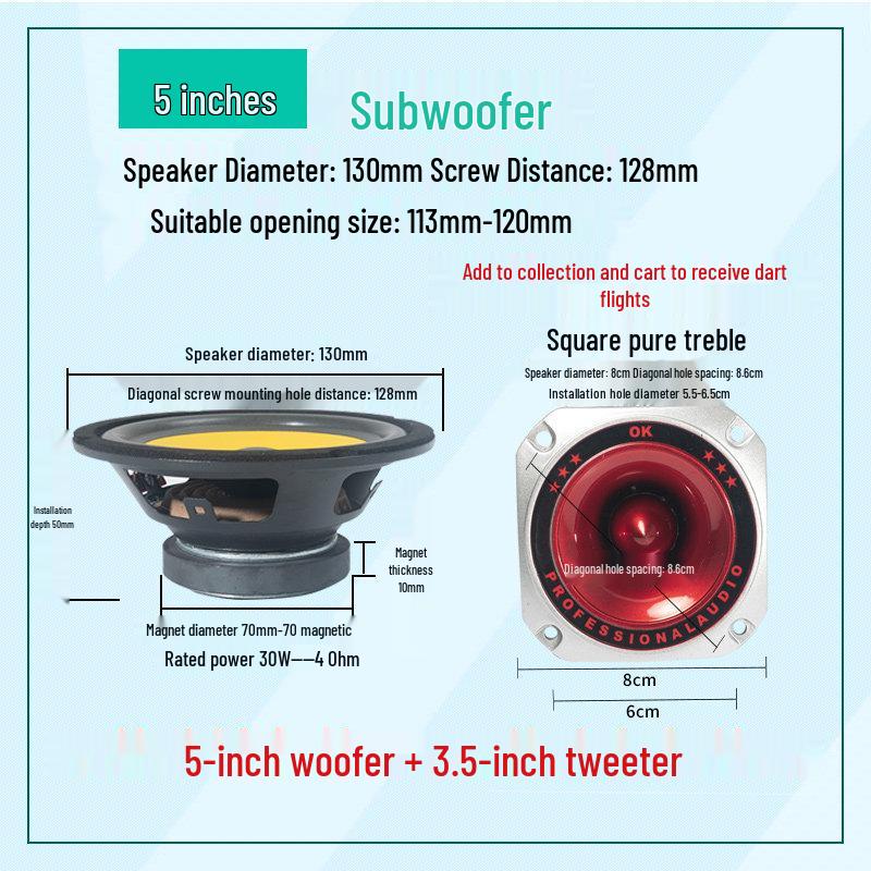 4-12 Inch Heavy Bass Car Subwoofer for Truck & Vehicle Audio