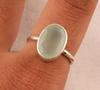 Solid 925 Sterling Silver Aquamarine Gemstone Handmade Designer Birthday Anniversary Gift Ring
