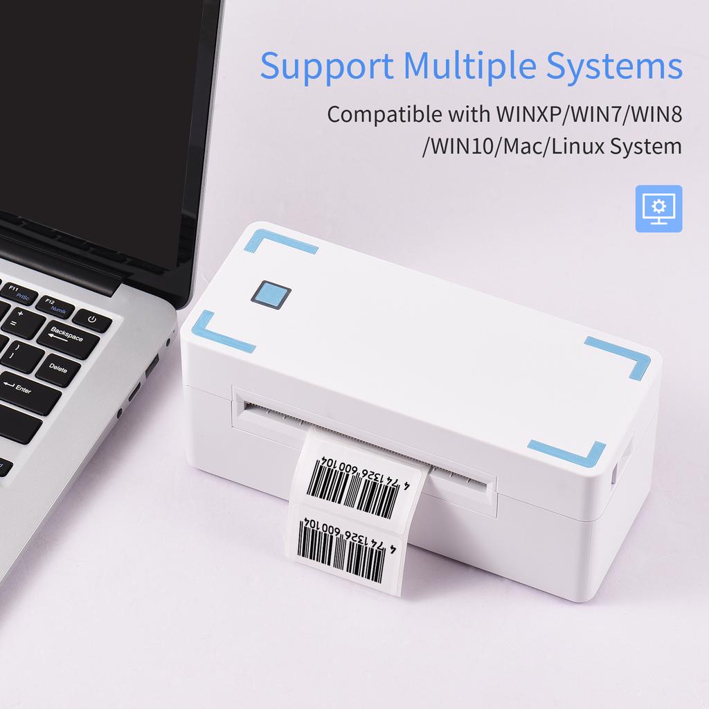 Thermal Shipping Label Printer 4 Inch Desktop Express Barcode Label Sticker Maker 4x6 Portable