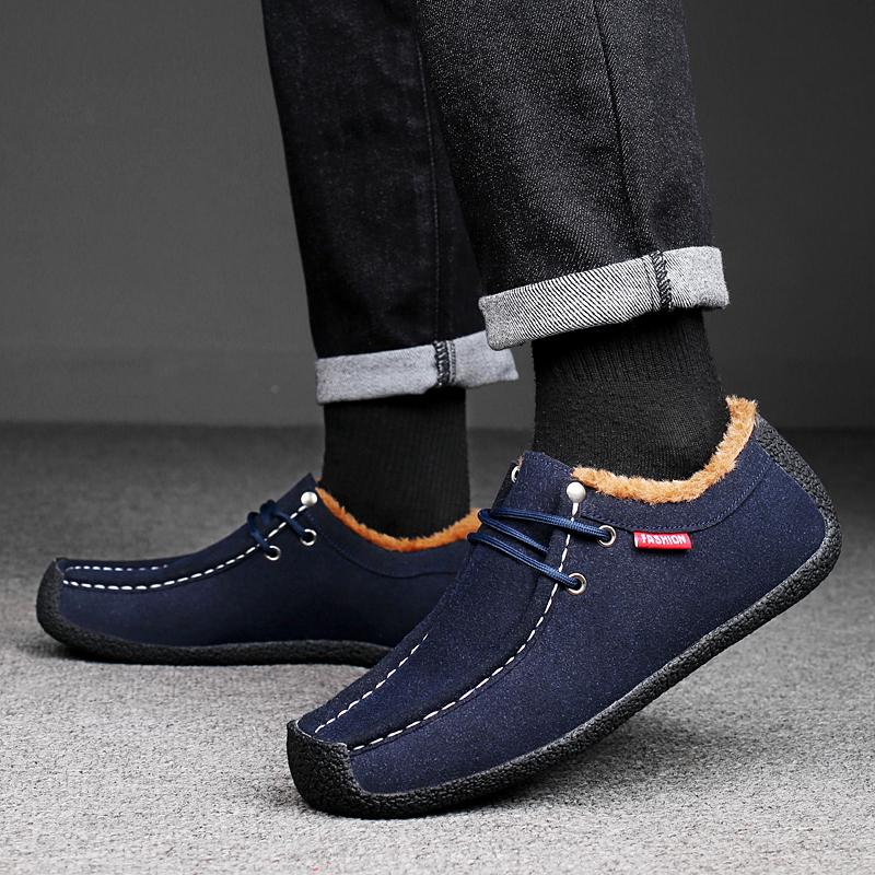 TUINANLE Мужская теплая зимняя обувь, высококачественные мокасины, повседневная обувь, туфли на плоской подошве, мужская обувь для вождения
