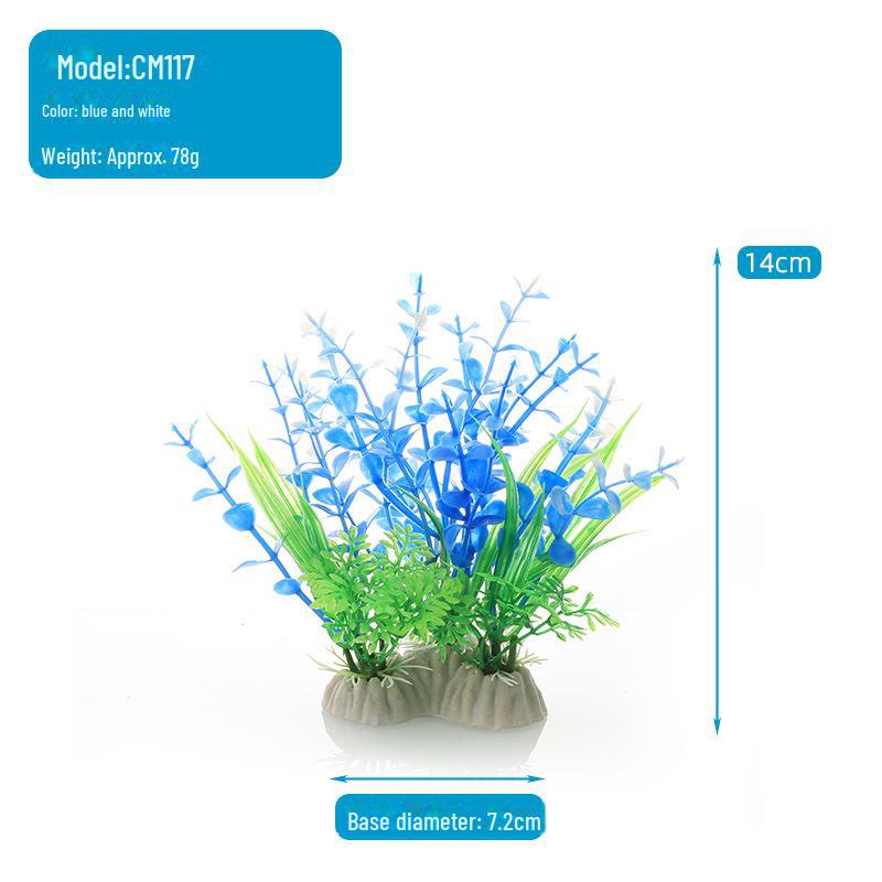 Desktop Aquarium Decoration: CM Series Plastic Water Plants